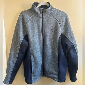Spyder Black and gray Stryke heavy weight mid layer fleece men’s medium